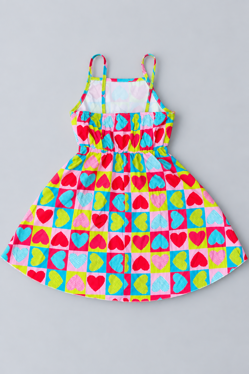 Colorful Heart Print Sundress