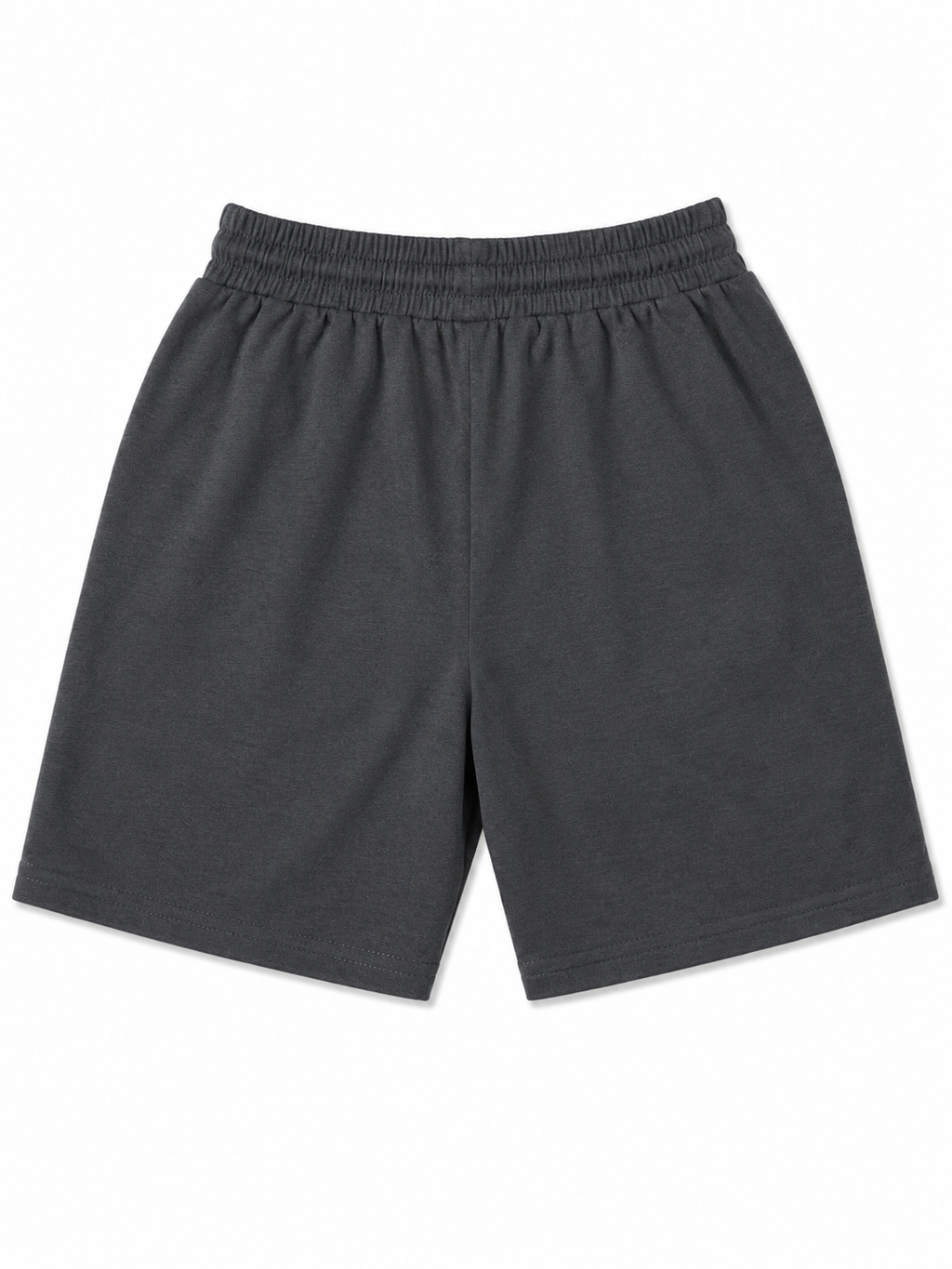 Shop these Charcoal Gray “Have a Good Time” Pull-On Shorts featuring an elastic waistband, adjustable drawstring, side pockets, and playful graphic detail.