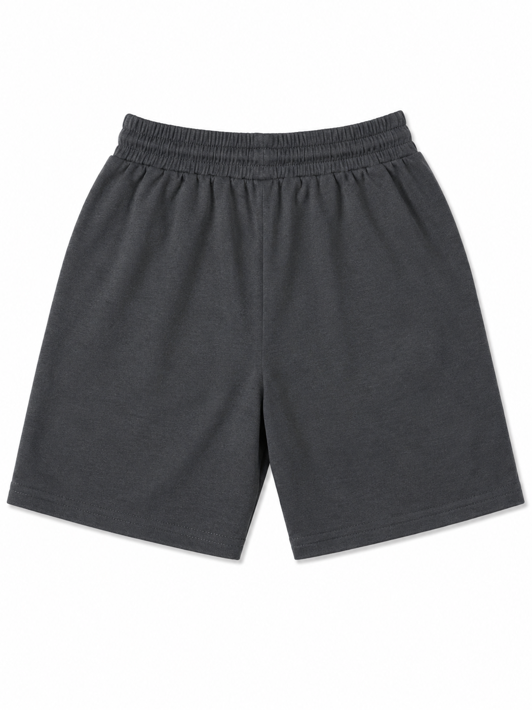 Shop these Charcoal Gray “Have a Good Time” Pull-On Shorts featuring an elastic waistband, adjustable drawstring, side pockets, and playful graphic detail.
