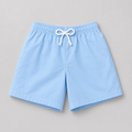 Shop these classic light blue kids' shorts featuring an elastic waistband and white drawstring. A comfortable and versatile everyday style perfect for boys or girls.