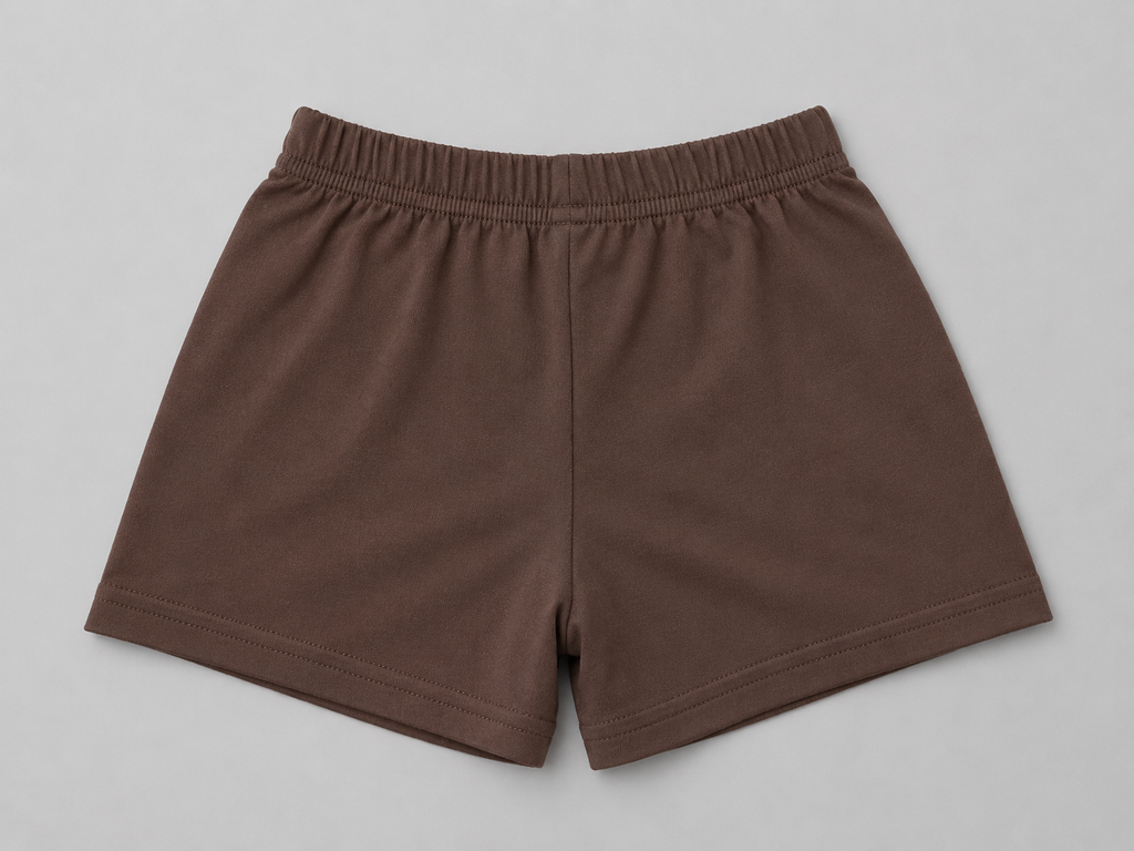 Shop these adorable brown girls shorts featuring a colorful butterfly graphic. A fun and comfortable choice for everyday wear, playtime, outings, and pairing with favorite tops.