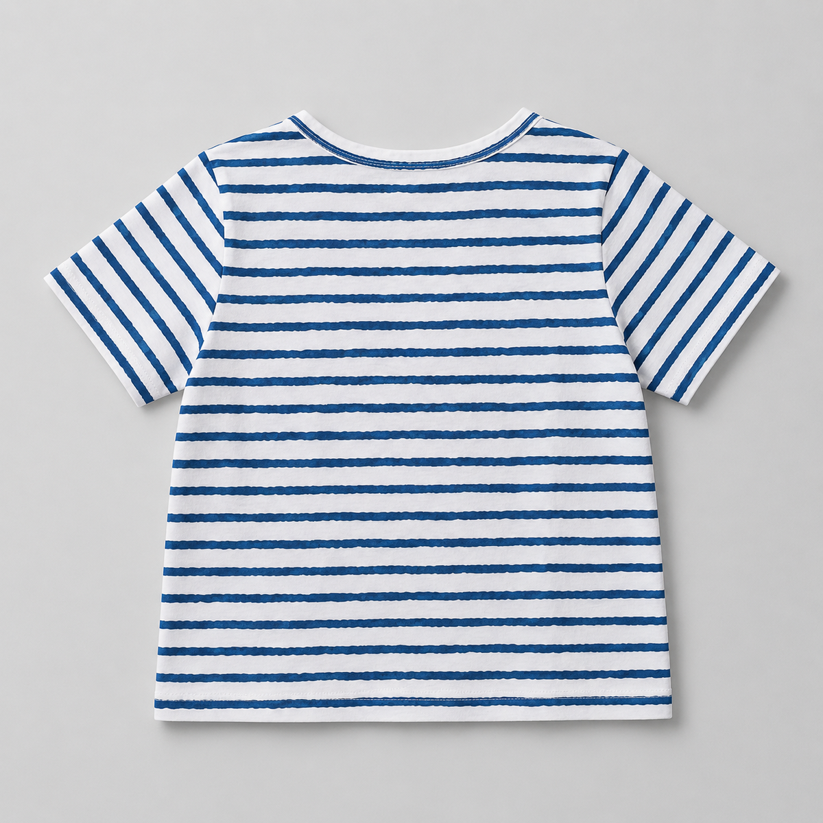 Shop this classic blue and white striped girls T-shirt in size 1-2 Years.  A versatile short-sleeve top that's perfect for everyday wear, playtime, outings, and easy casual outfits.