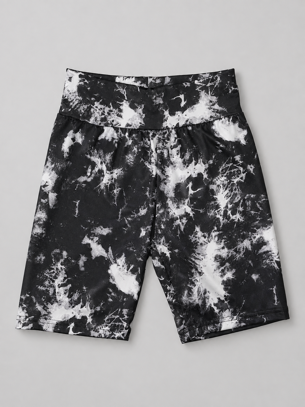 Shop these stylish black and white girls shorts featuring a bold splatter print. A comfortable and versatile choice for everyday wear, playtime, outings, and casual outfits.