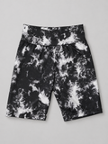 Shop these stylish black and white girls shorts featuring a bold splatter print. A comfortable and versatile choice for everyday wear, playtime, outings, and casual outfits.