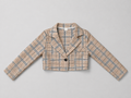 Shop this stylish beige plaid girls cropped blazer featuring a classic lapel collar, long sleeves, and button closure. A versatile jacket perfect for dressy outfits, special occasions, photos, and everyday style.