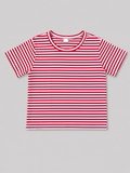 Shop this classic red and white striped kids’ T-shirt featuring short sleeves and contrasting red trim. An easy everyday top for school, play, and casual outfits.