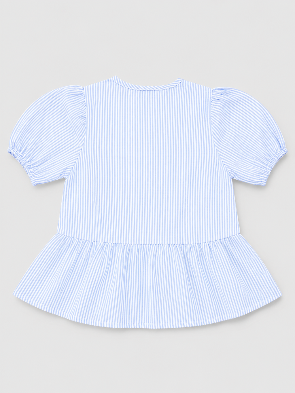 Shop this adorable girls’ blue and white striped dress featuring puff sleeves, three front bows, and a sweet gathered skirt. Perfect for everyday wear, special occasions, photos, and warm-weather outings.

