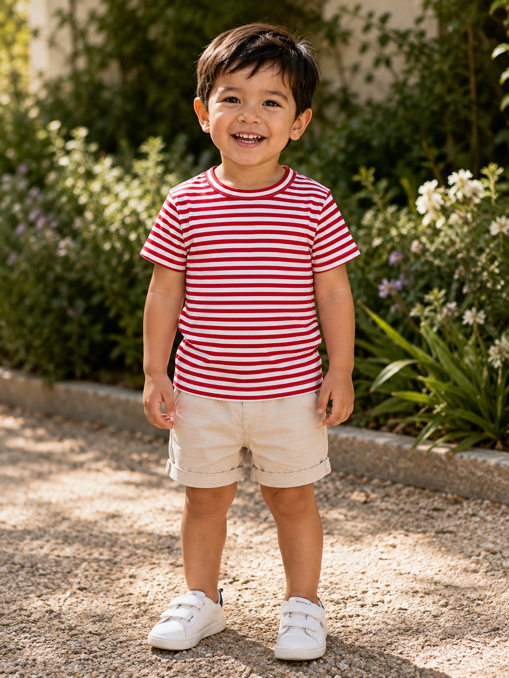 Red & White Striped Short-Sleeve T-Shirt