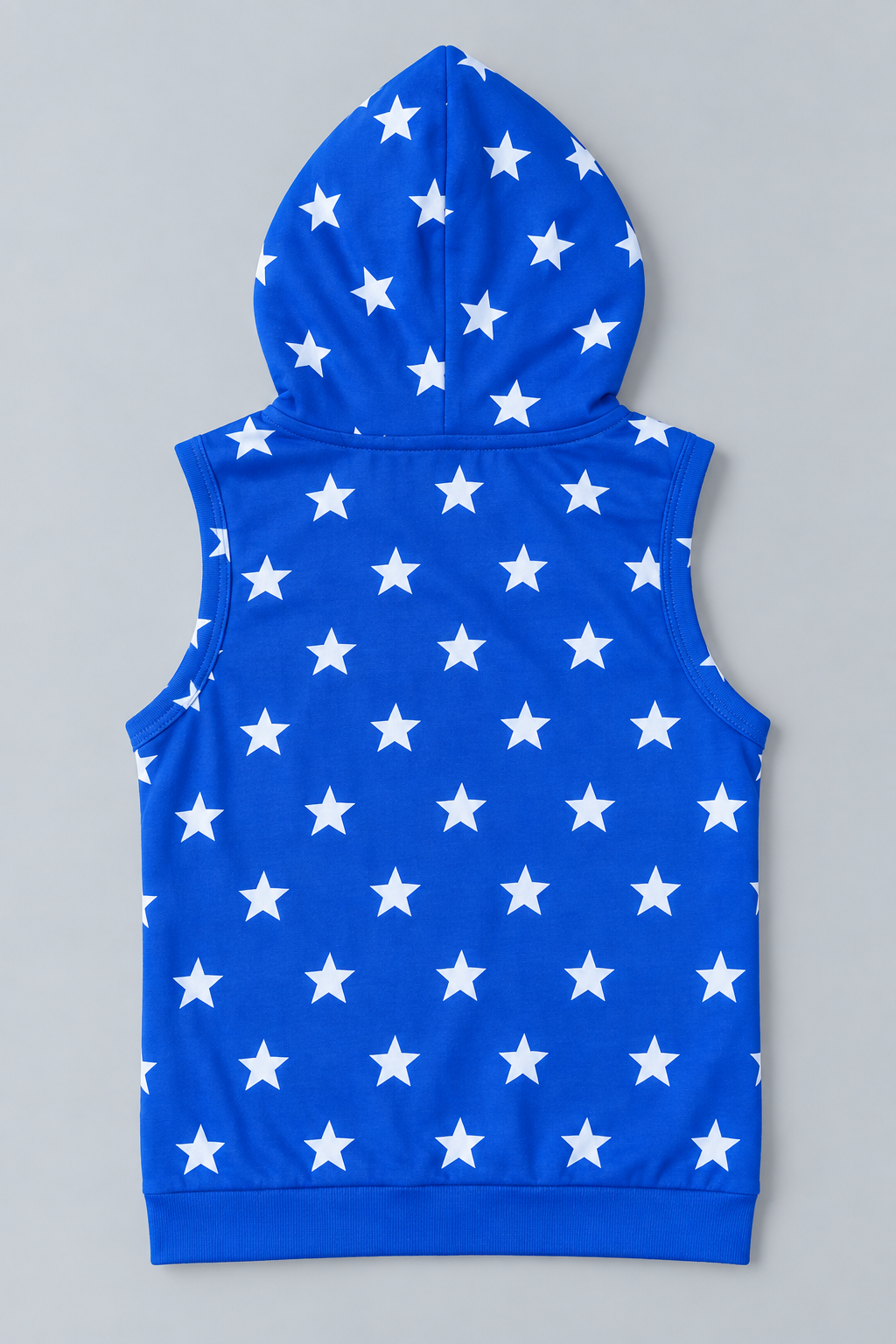 Baby Boys Blue Star Sleeveless Hooded Top