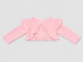 Shop the adorable Pink Ruffle-Trim Long Sleeve Cardigan Top for baby girls. Featuring textured fabric, feminine ruffle details, long sleeves, and a sweet layered design.